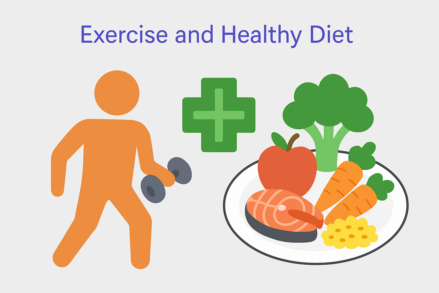 Exercise and Healthy Food