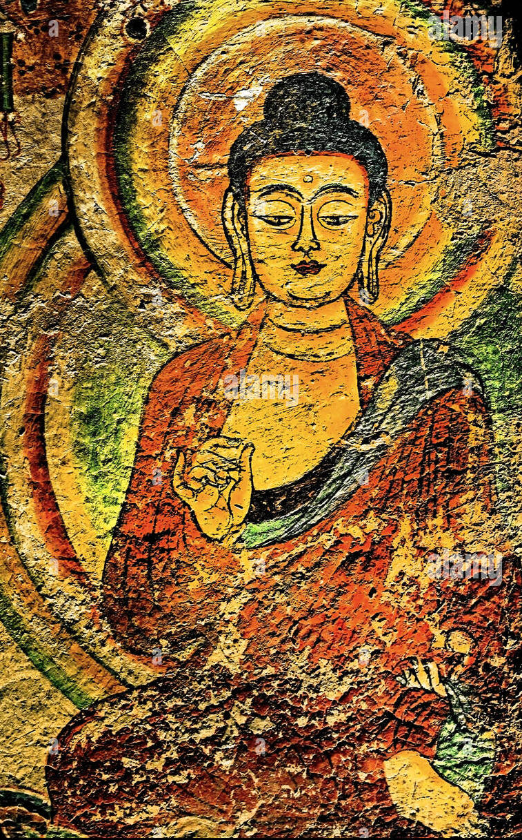 Buddhist cave painting