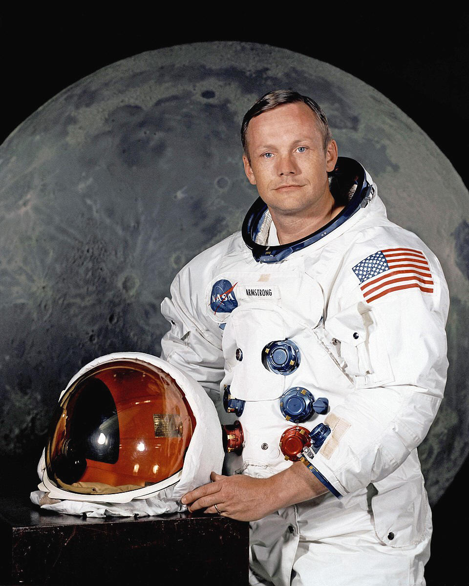 Neil Armstrong on the moon